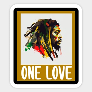 Rasta One Love Reggae Rastafari Sticker